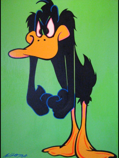 Bill Lopa  'Daffy Duck ', created in 2016, Original Painting Acrylic.