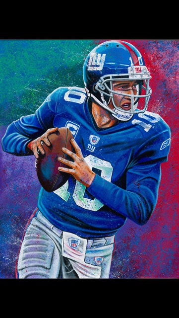 Bill Lopa  'Eli Manning', created in 2016, Original Painting Acrylic.