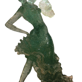 Tzipi Biran: 'A flamenco Dancer', 2015 Glass Sculpture, Dance. Artist Description:  A flamencodancer woman made of broken glass and resin.Differents transperity and colores, depend on the glass. ...