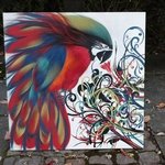 flaming Parrot By Bizzy Panchal