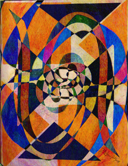 Artist Blanca Ruth Casanova. 'Colored Spirals' Artwork Image, Created in 2008, Original Printmaking Giclee. #art #artist