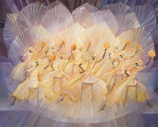 Rochelle Blumenfeld: 'Jubilation', 2016 , Dance.  Giclee reproduction of modern dance, inspired by Alvin Aileys Ballet Revelations, in an abstract expressionist style.  They arrive ready to hang.  The artist will apply some hand painting to the canvas, to enhance the image and add to its individuality.  ...