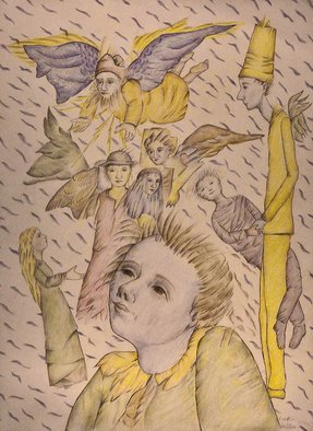 Bert Menco: 'Creation', 1996 Pencil Drawing, Fantasy. Genesis, kind of ...