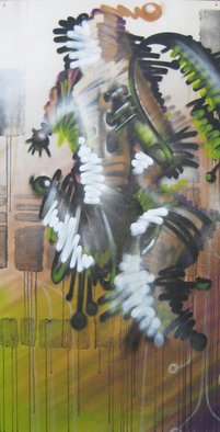 Helge W. Steinmann A.k.a. Bomber: 'The R', 2008 Other Painting, Surrealism.  Graffiti Art, Urban Art, Aerosol Art, Spraycan on wood            ...