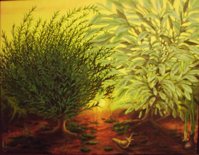 Artist Bonie Bolen. 'Rosemary And The Sage' Artwork Image, Created in 2007, Original Collage. #art #artist