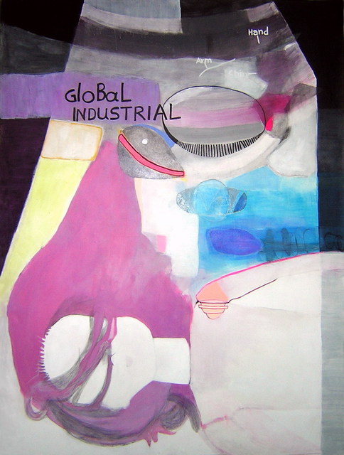 Sotiris Sotiriou  'Global Industrial', created in 2001, Original Painting Acrylic.