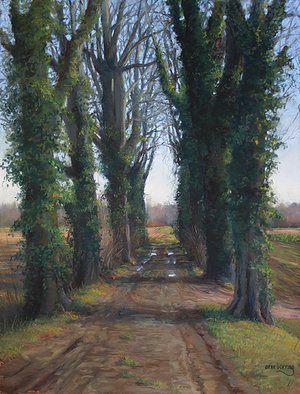 Arne Borring: 'From Herblay, Ile de France', 2008 Pastel, Landscape. 