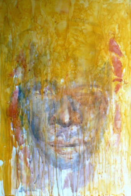 Artist Boudewijn Korsmit. 'Dani Portrait 4' Artwork Image, Created in 2008, Original Watercolor. #art #artist