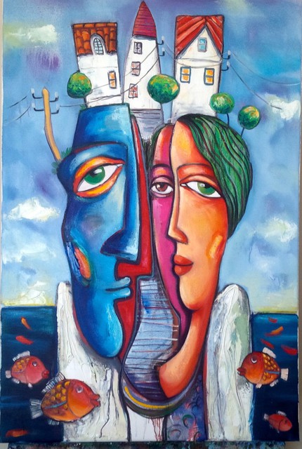 Boyko Asparuhov  'Island', created in 2015, Original Painting Oil.