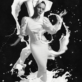Erik Brede: 'Milk Part 1', 2019 Photography, Conceptual. Artist Description: 80x100cm  90x110cm Unframed Surreal Portrait in a limited edition of 10 +1 AP...