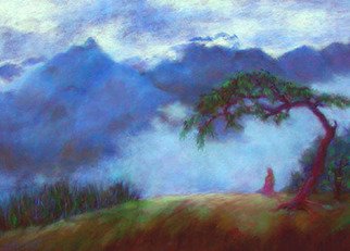 Brenda Boles: 'Andean Splendor', 2009 Pastel, Spiritual.  This is where I was on 9/ 11 - - Macchu Picchu in the Peruvian Andes.  I saw this site and knew I had to paint it.  The atmosphere, mist, and mountains were actually blue! ...