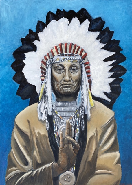 Johnny Brisko  'Wisdom', created in 2019, Original Painting Acrylic.