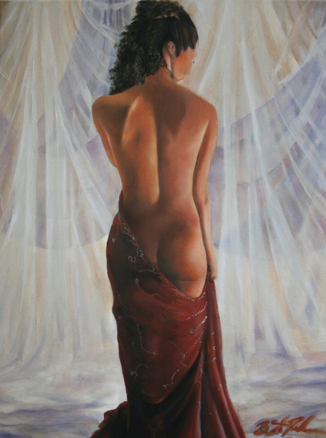 Brett Roeller  'Back Study', created in 2010, Original Painting Oil.