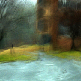 Bruce Panock: 'Rainy Day November 2009', 2009 Color Photograph, Landscape. Artist Description:  This image was taken during a very heavy rain storm.  The appearance is not a result of heavy manipulation.  It is solely due to the movement of rain on a windshield.Images are pritned on archival papers with archival inks.Different sizes are available upon request.      ...