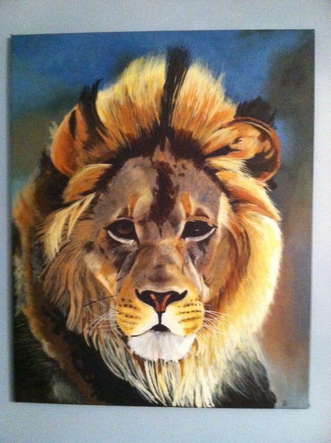 Jordan Burandt  'Lion', created in 2010, Original Painting Acrylic.