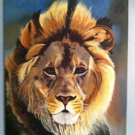 Jordan Burandt: 'Lion', 2010 Acrylic Painting, Animals. 