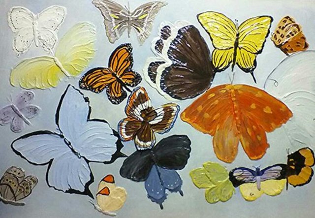 Artist Catherine Anderson. 'Butterflies' Artwork Image, Created in 2017, Original Bas Relief. #art #artist