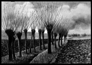 Calin Baban: 'to the end', 2020 Graphite Drawing, Landscape. NATURE BEAUTY...