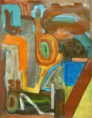 Mark Schwing: 'a few tickets left', 2021 Acrylic Painting, Abstract Landscape. acrylic on paper, abstract surrealismRides at an old amusement park. ...