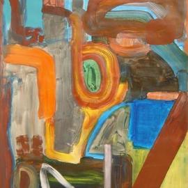 Mark Schwing: 'a few tickets left', 2021 Acrylic Painting, Abstract Landscape. Artist Description: acrylic on paper, abstract surrealismRides at an old amusement park. ...