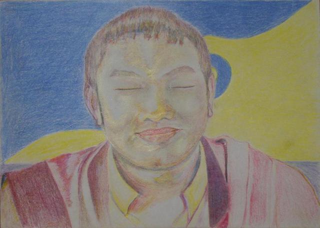 Bryan Patterson  'HH 17th Karmapa', created in 2005, Original Drawing Pencil.