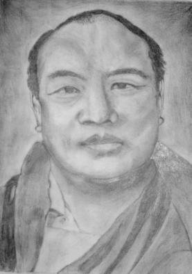 Bryan Patterson: 'H H 16th Karmapa', 2005 Pencil Drawing, Portrait. No. 2 pencil drawing rendition of His Holiness the 16th Karmapa....