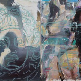 Caoimhghin Ocroidheain Artwork Media Studies Libya, 2015 Oil Painting, Political