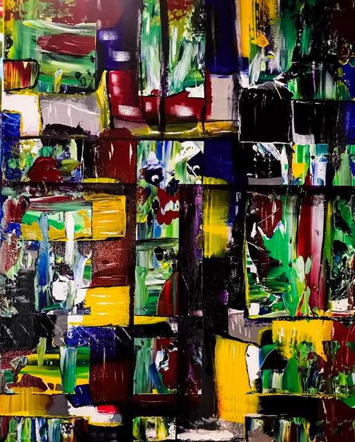 Artist Russell Saunders. 'Windows' Artwork Image, Created in 2018, Original Painting Acrylic. #art #artist
