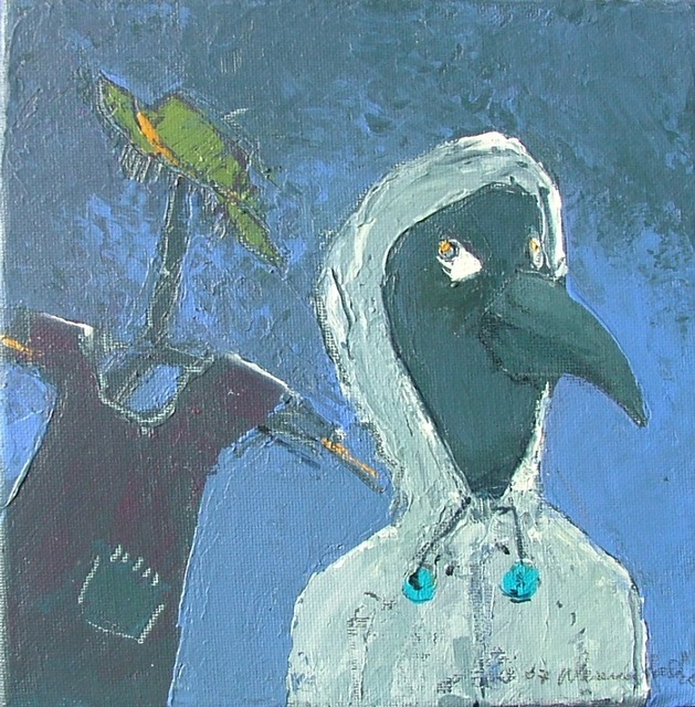 Carlos Pereira Da Silva  'Scare Crow Series', created in 2008, Original Painting Acrylic.