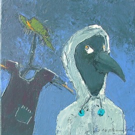 Carlos Pereira Da Silva: 'scare crow series', 2008 Acrylic Painting, Abstract Figurative. Artist Description:    Hiding  ...