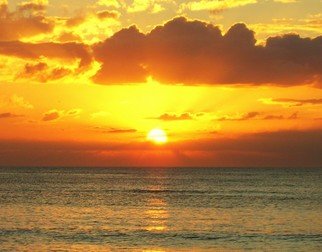 Carolyn Bistline: 'GOLDEN SUNSET', 2011 Color Photograph, Seascape.   PARADISE IS HERE. TROPICAL ISLAND.      ...