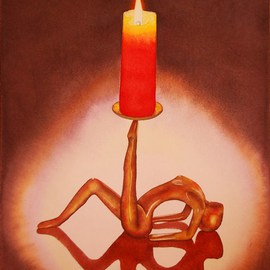 Reclining candle lady By Carolyn Judge