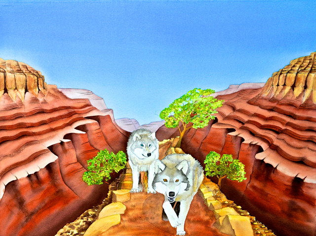 Artist Carolyn Judge. 'Grand Canyon' Artwork Image, Created in 2020, Original Watercolor. #art #artist