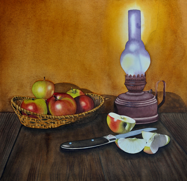 Carolyn Judge  'Midnight Feast', created in 2021, Original Watercolor.