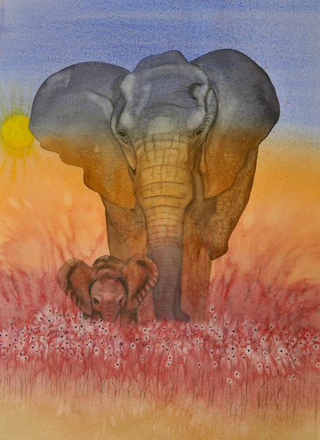 Carolyn Judge  'The Long Walk', created in 2021, Original Watercolor.