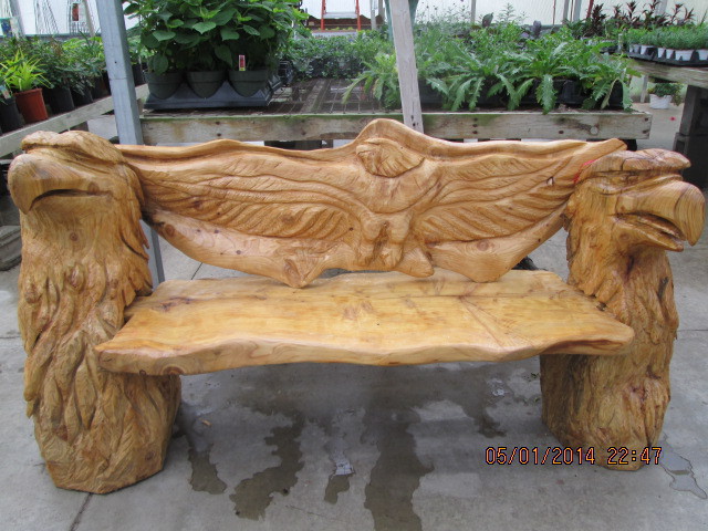 Von Nicholson  'Eagle Head Bench', created in 2016, Original Woodcut.