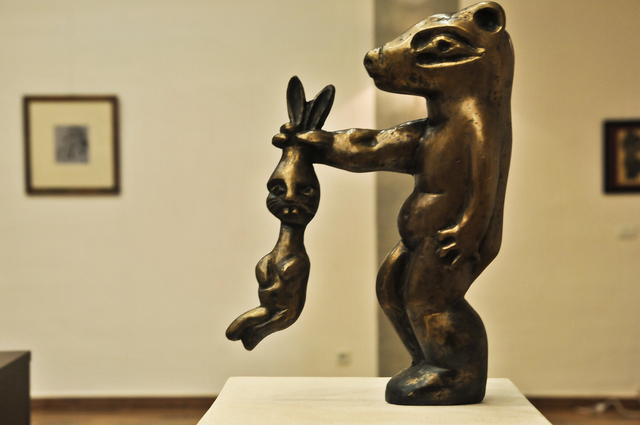 Artist Catalin Geana. 'Rabbit' Artwork Image, Created in 2012, Original Sculpture Bronze. #art #artist