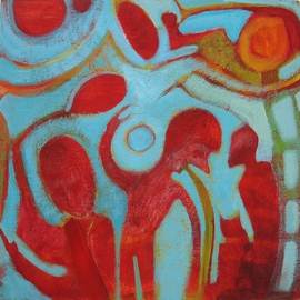 Cathie Joy Young: 'State Fair', 2008 Acrylic Painting, Abstract Figurative. 