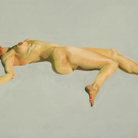 Christophe Bourely: 'Lie Lay 5', 2011 Oil Painting, Figurative. Artist Description:     Nude    ...