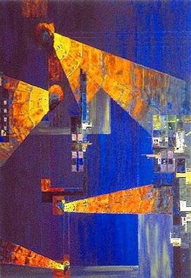 Christian Culver: 'Coalescent Constructions 20', 1999 Oil Painting, Architecture. Oil / mixed media on canvas....