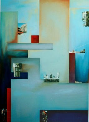Christian Culver: 'Coalescent Constructions 46', 2000 Mixed Media, Architecture. Pastel media on paper, uses architectural photography as partof composition....