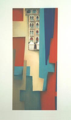 Christian Culver: 'Contextual Splinters 9', 2002 Mixed Media, Architecture. Pastel media, incorporates architectural photography.On paper....