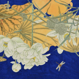 lotus painting  By Jinxian Zhao 