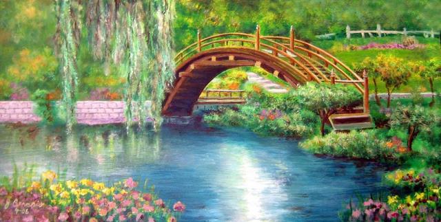Artist John Cervasio. 'Bridge' Artwork Image, Created in 2006, Original Painting Acrylic. #art #artist
