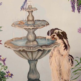 Christine Lytwynczuk: 'Havanese mural detail 3', 2006 Other Painting, Dogs. Artist Description: Mural commissions of any subject matter welcome, also pet portraits.  Priced according to detail, please inquire with artist. ...