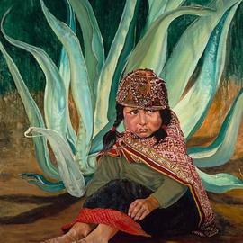 Peruvian girl with agave By Christine Lytwynczuk