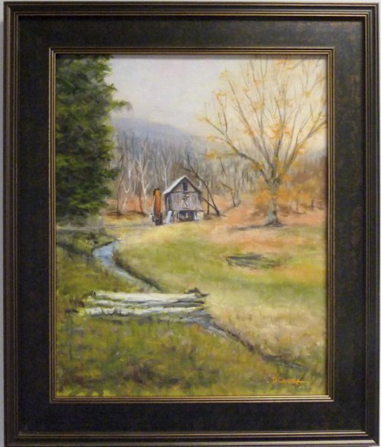 Artist Dennis Chadra. 'Old Francis Grist Mill' Artwork Image, Created in 2011, Original Painting Oil. #art #artist