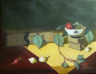 Dennis Chadra: 'Rice Bowl With Eucalyptus', 2011 Oil Painting, Still Life.  Rice Bowl, Eucalyptus, Still Life, Oil on Linen, ...