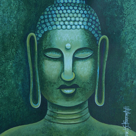 Chandru Hiremath: 'buddha-csh008', 2014 Acrylic Painting, Buddhism. Artist Description: Buddha...