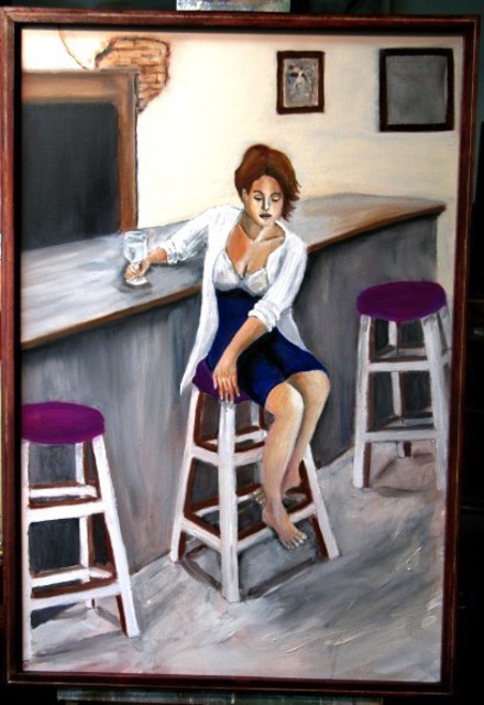 Artist Charles Hanson. 'Where Did I Leave My Shoes' Artwork Image, Created in 2008, Original Painting Oil. #art #artist